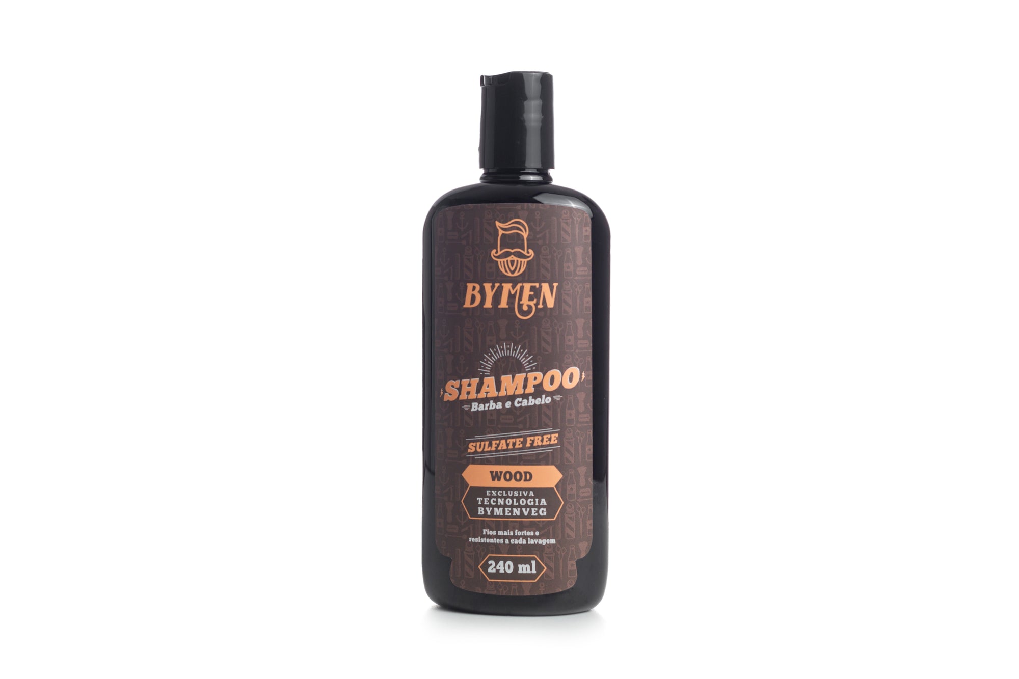 Shampoo 2 em 1 para Barba e Cabelo - Limpeza e Hidratação | Linha Wood 240ml