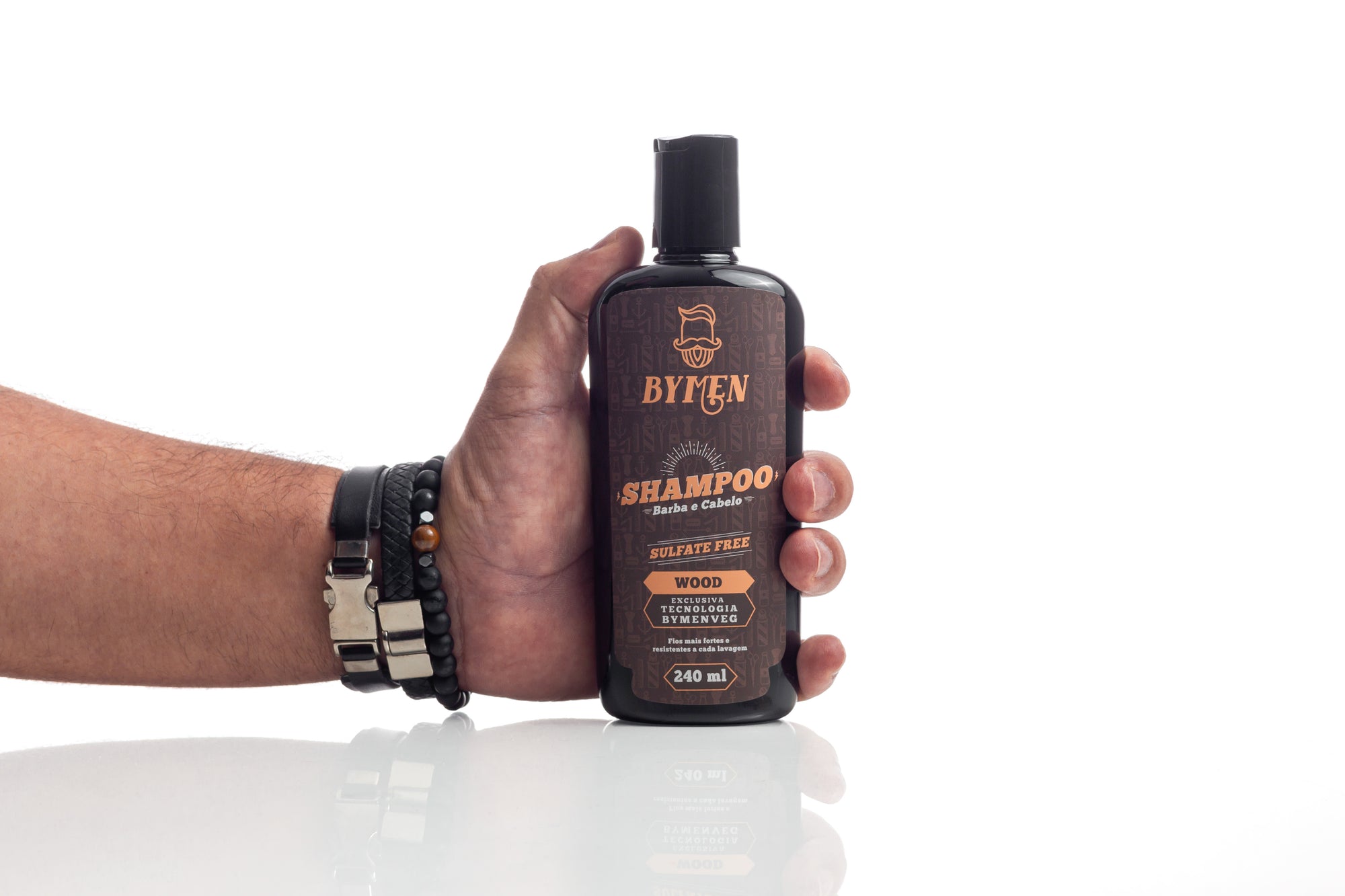 Shampoo 2 em 1 para Barba e Cabelo - Limpeza e Hidratação | Linha Wood 240ml