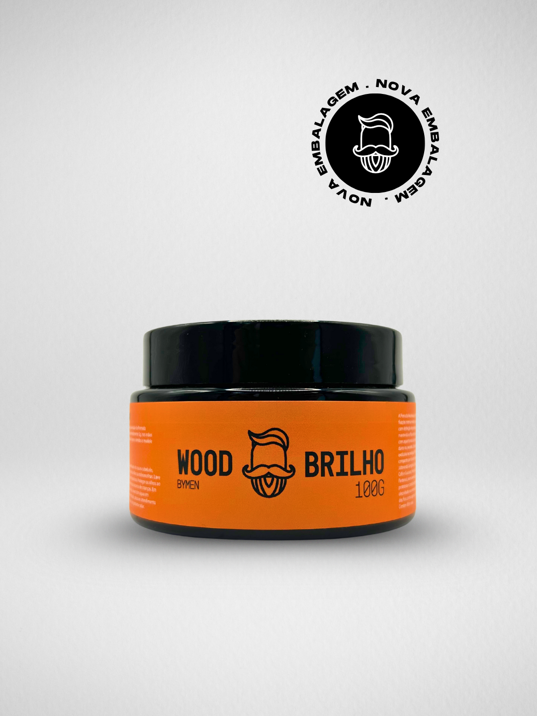 Pomada Modeladora Efeito Brilho (Efeito Molhado) - Fixação e Brilho | Linha Wood 100g